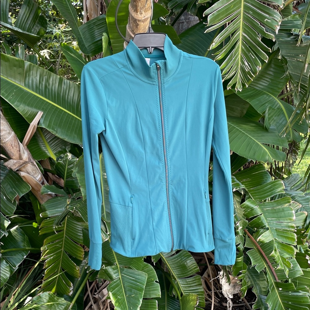 Athleta teal athletic jacket